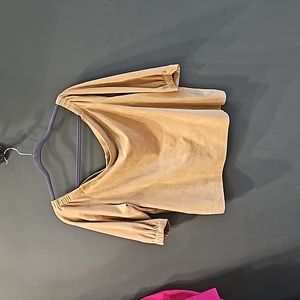 Chico's Black Label collection off the shoulder suede top size 3